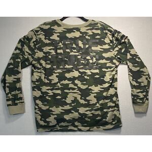 True Religion Long Sleeve T-Shirt Men's Medium Army Green Camo Streetwear
